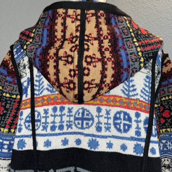 ANTHROPOLOGIE ALDOMARTINS ABRIGOS ALPINE HOODED CARDIGAN DUSTER SWEATER -NWT  L - Picture 8 of 16